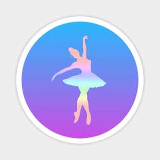 Ombre Ballet Dancer Magnet